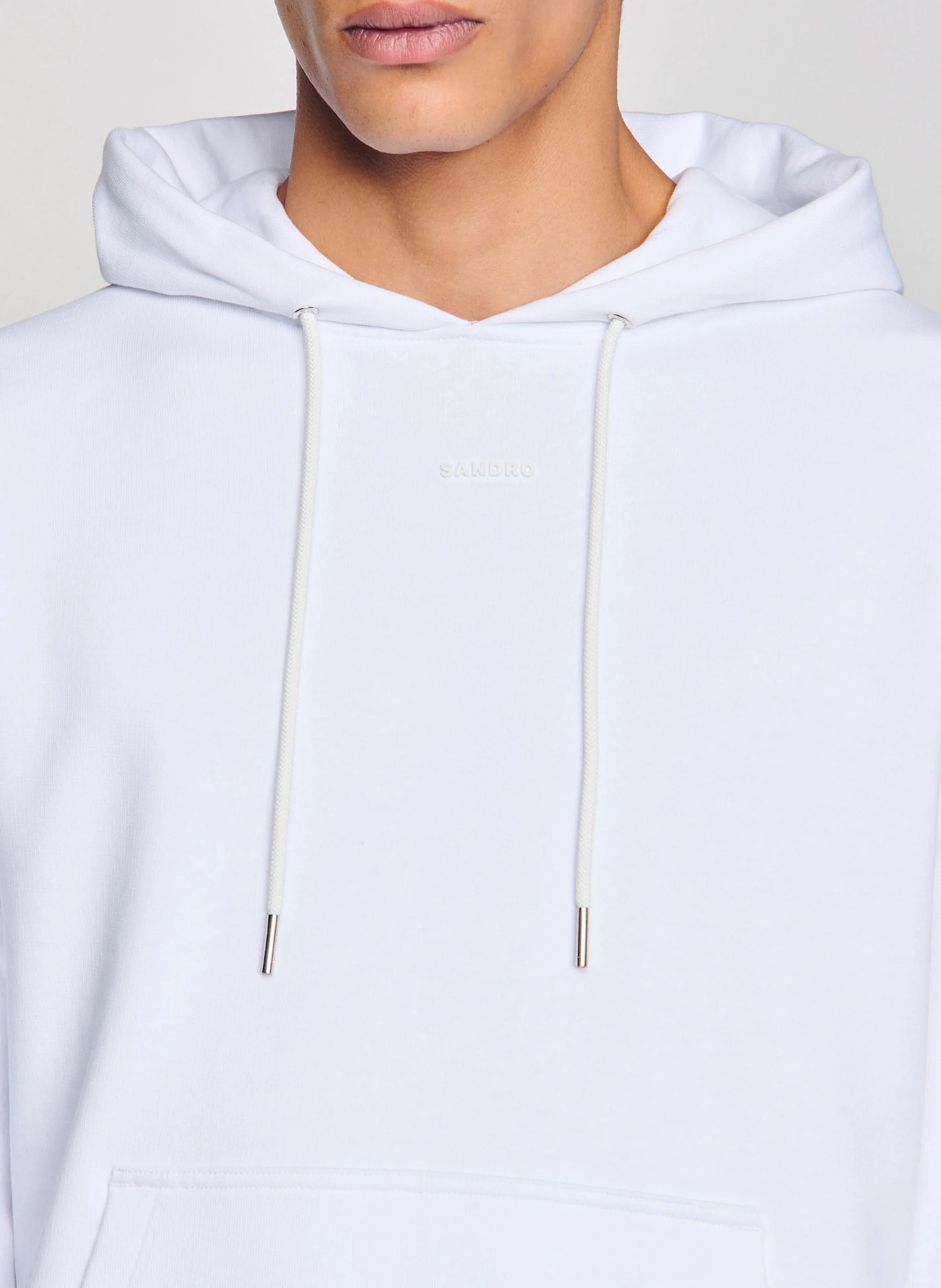 Sweat droit en coton | Blanc