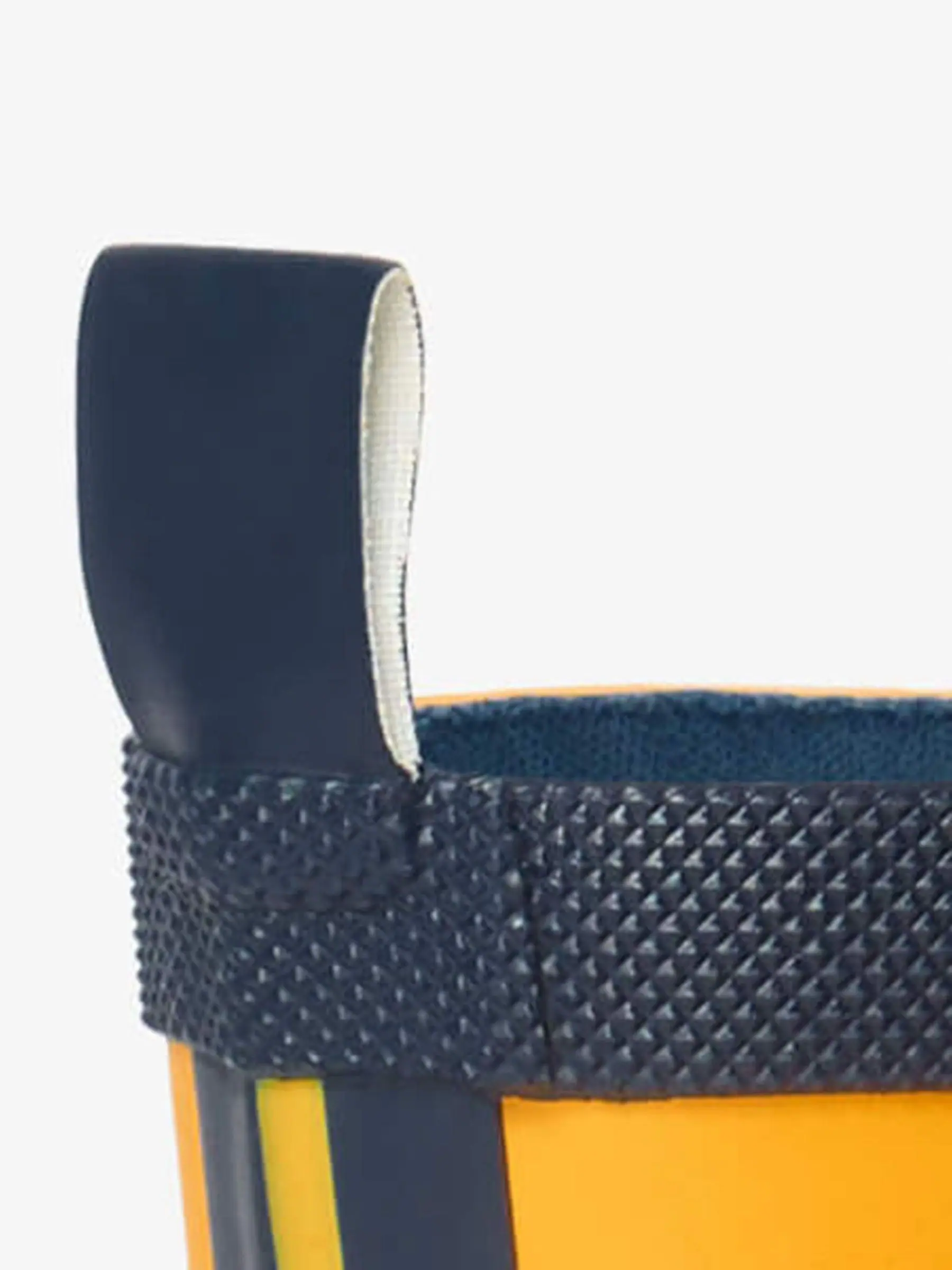 Yellow & Navy Matte Rain Wellies