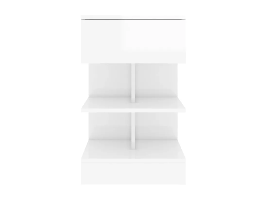 Tables de chevet 2 pcs Blanc brillant 40x35x65 cm