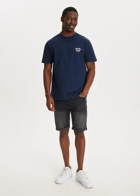 T-shirt met print denim blauw (BLW)