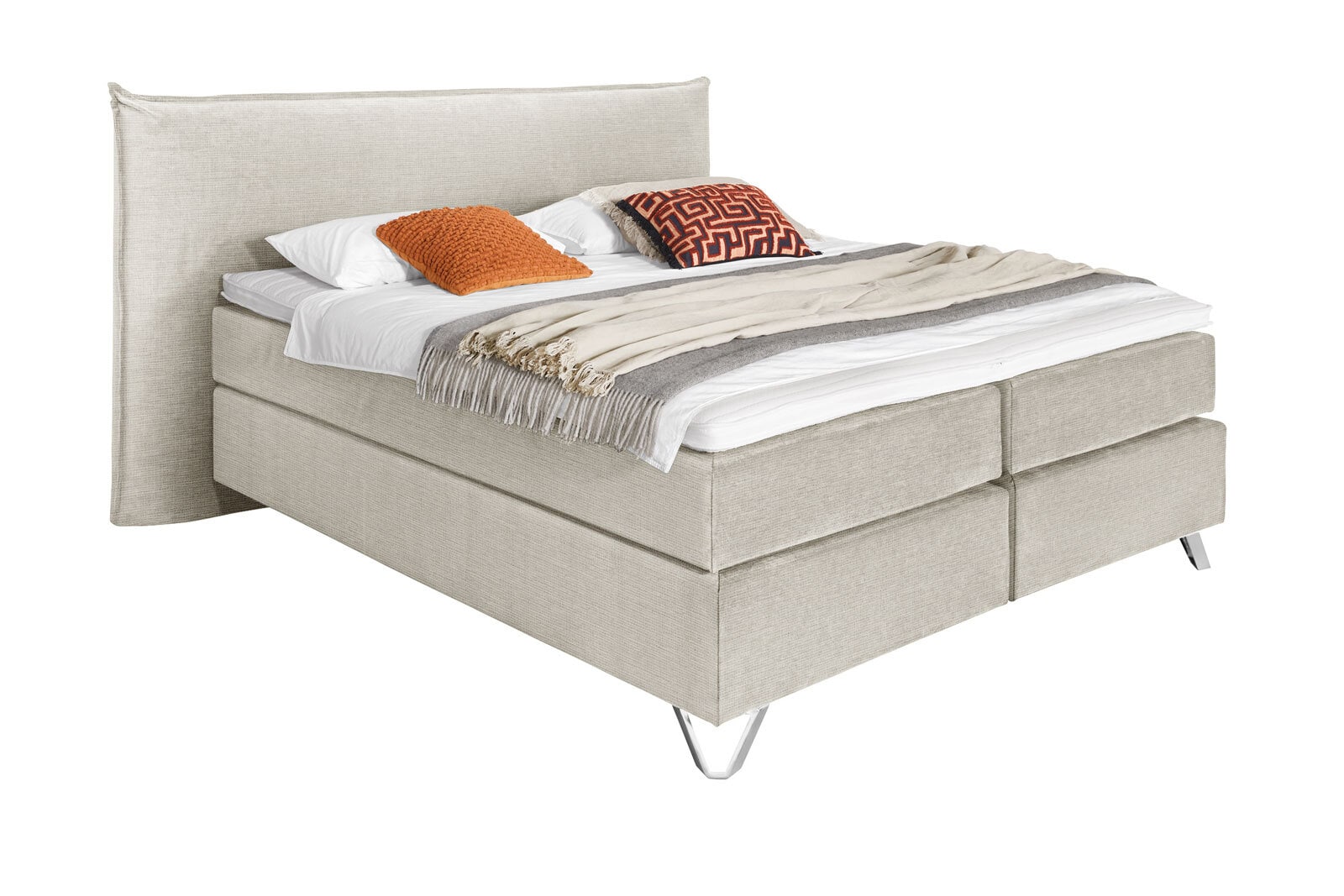 Ole Gunderson Boxspringbett FENSON OSLO NV 180 x 200 cm beige