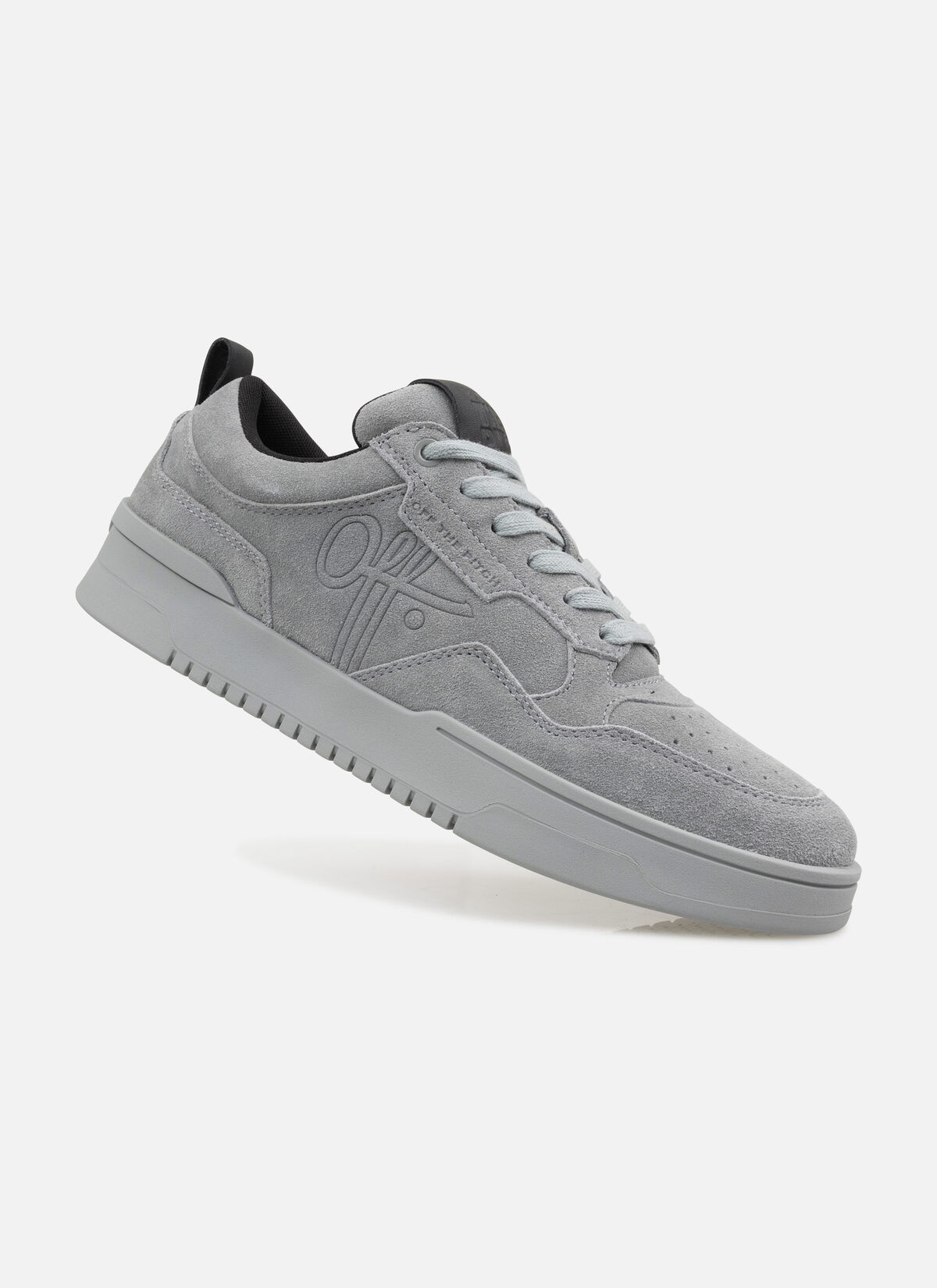 Off The Pitch Fullstop Suede Sneakers Heren Grijs