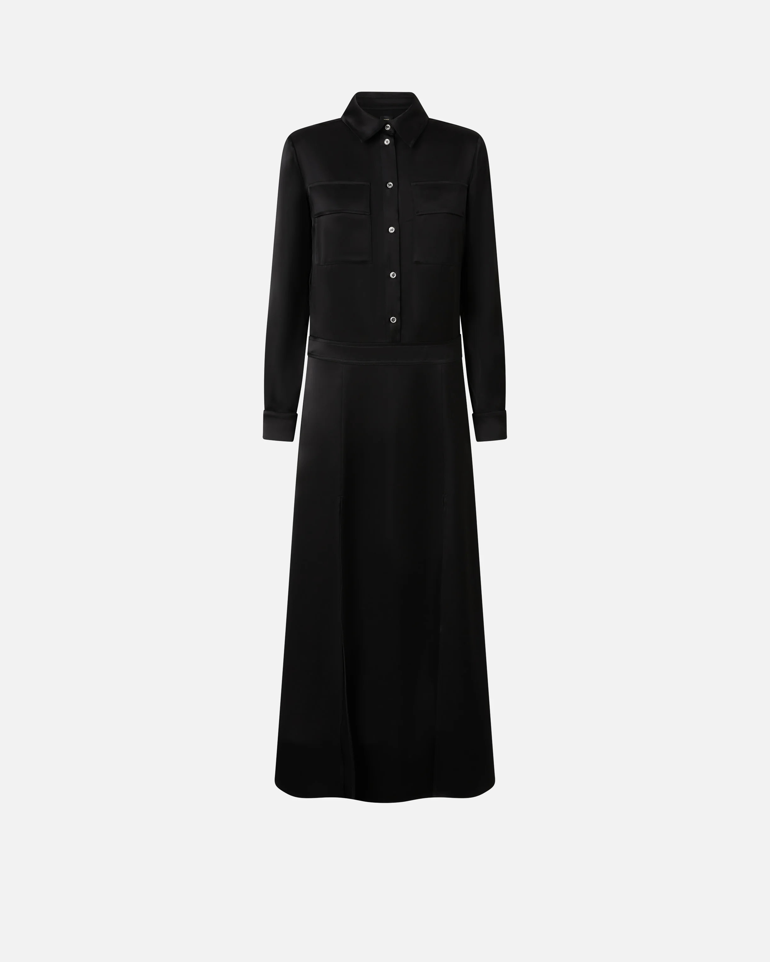 Robe chemise longue | Noir