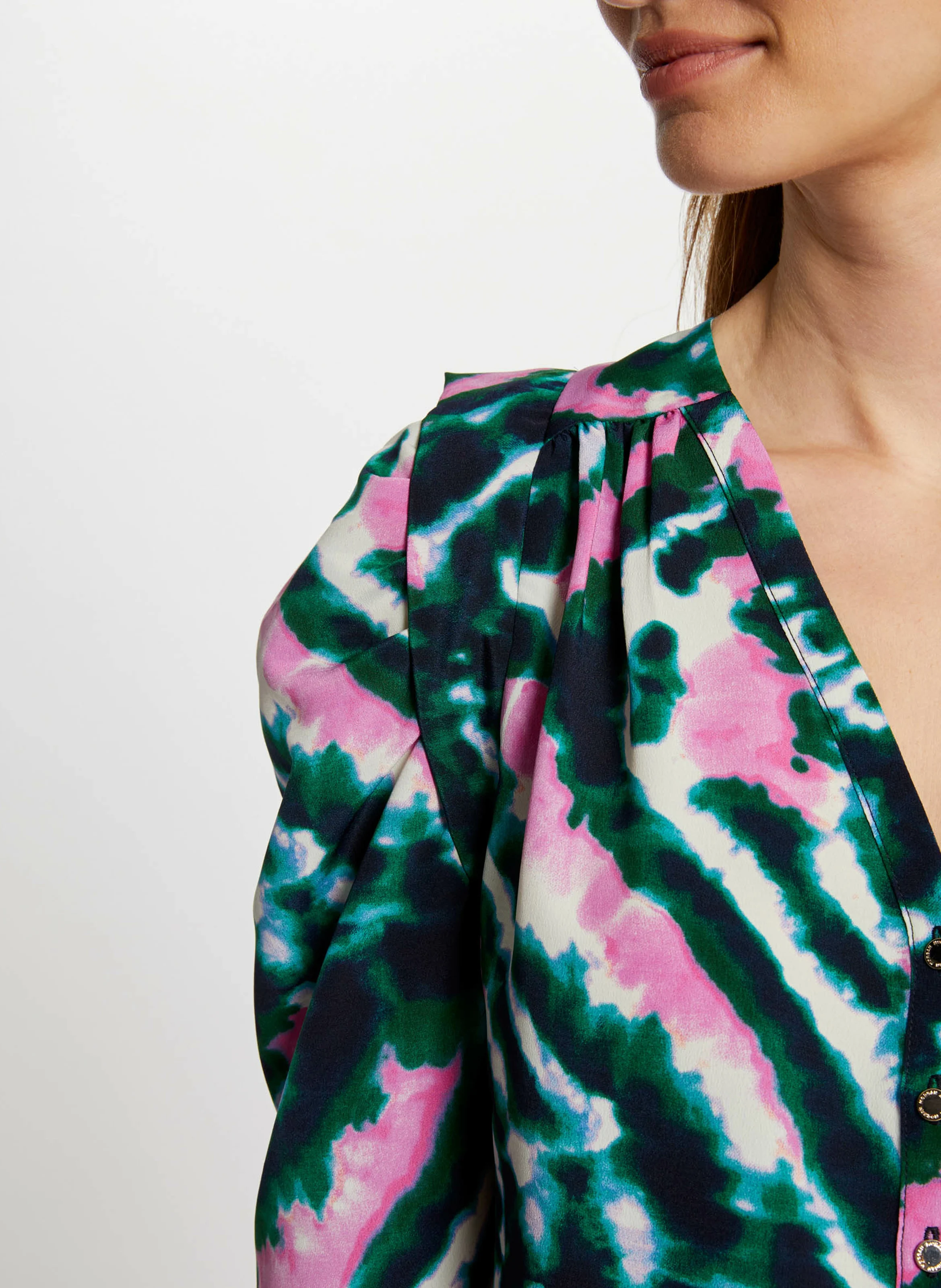 CASA.F - Chemise manches 3/4 imprimée| Multicolore