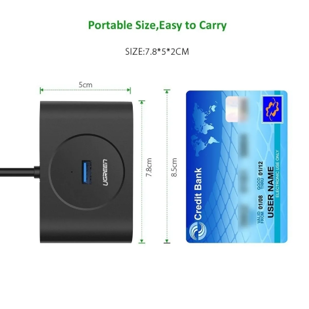 Wewoo Hub USB 2.0 - 4 Ports USB 3.0 - Noir