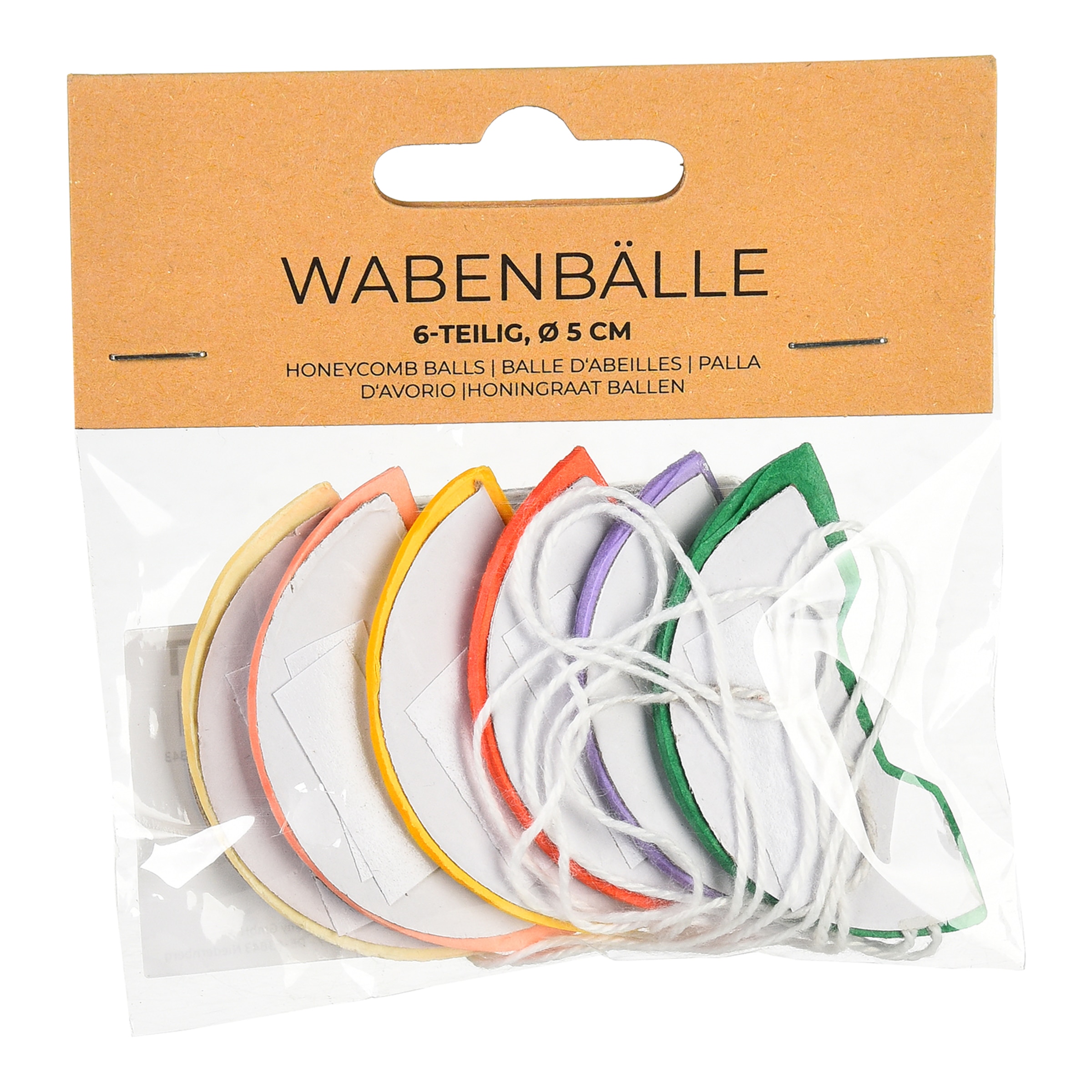 bunt, ⌀ 5 cm, 6-teilig