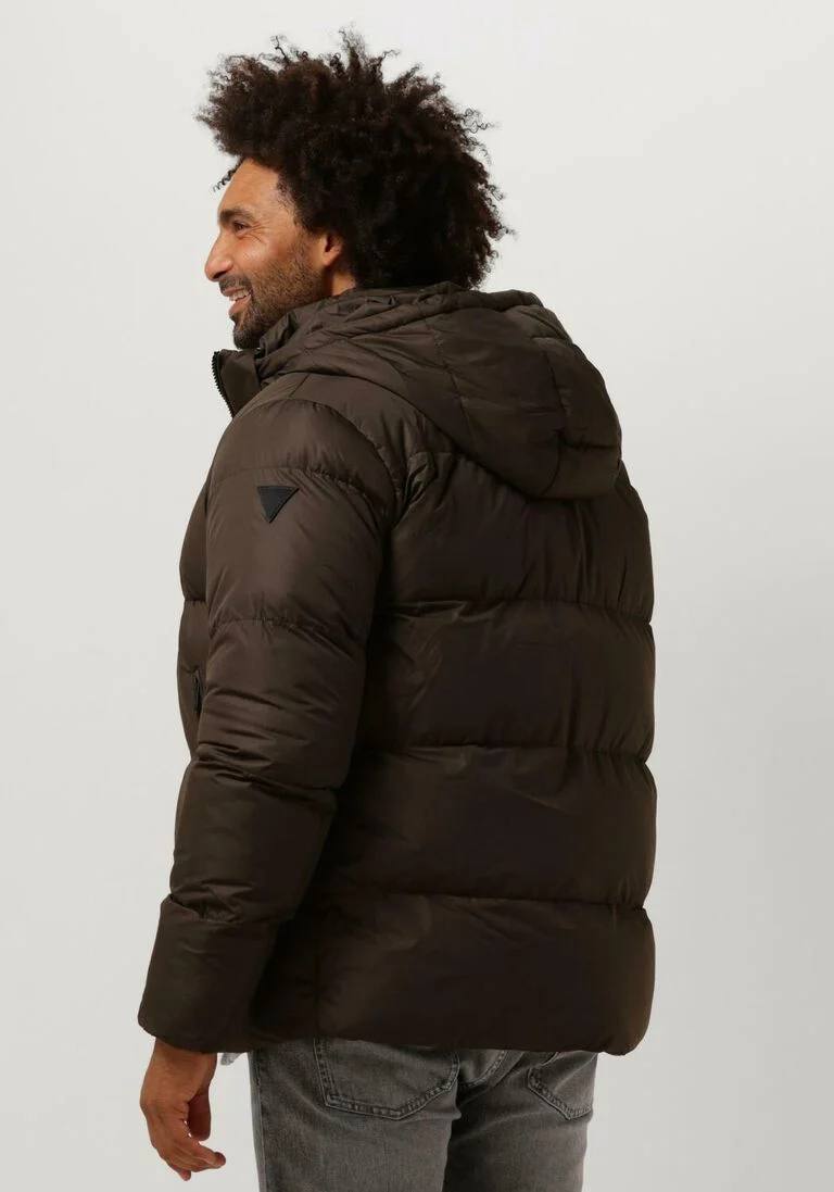 PUREWHITE bruine purewhite gewatteerde jas short padded jacket
