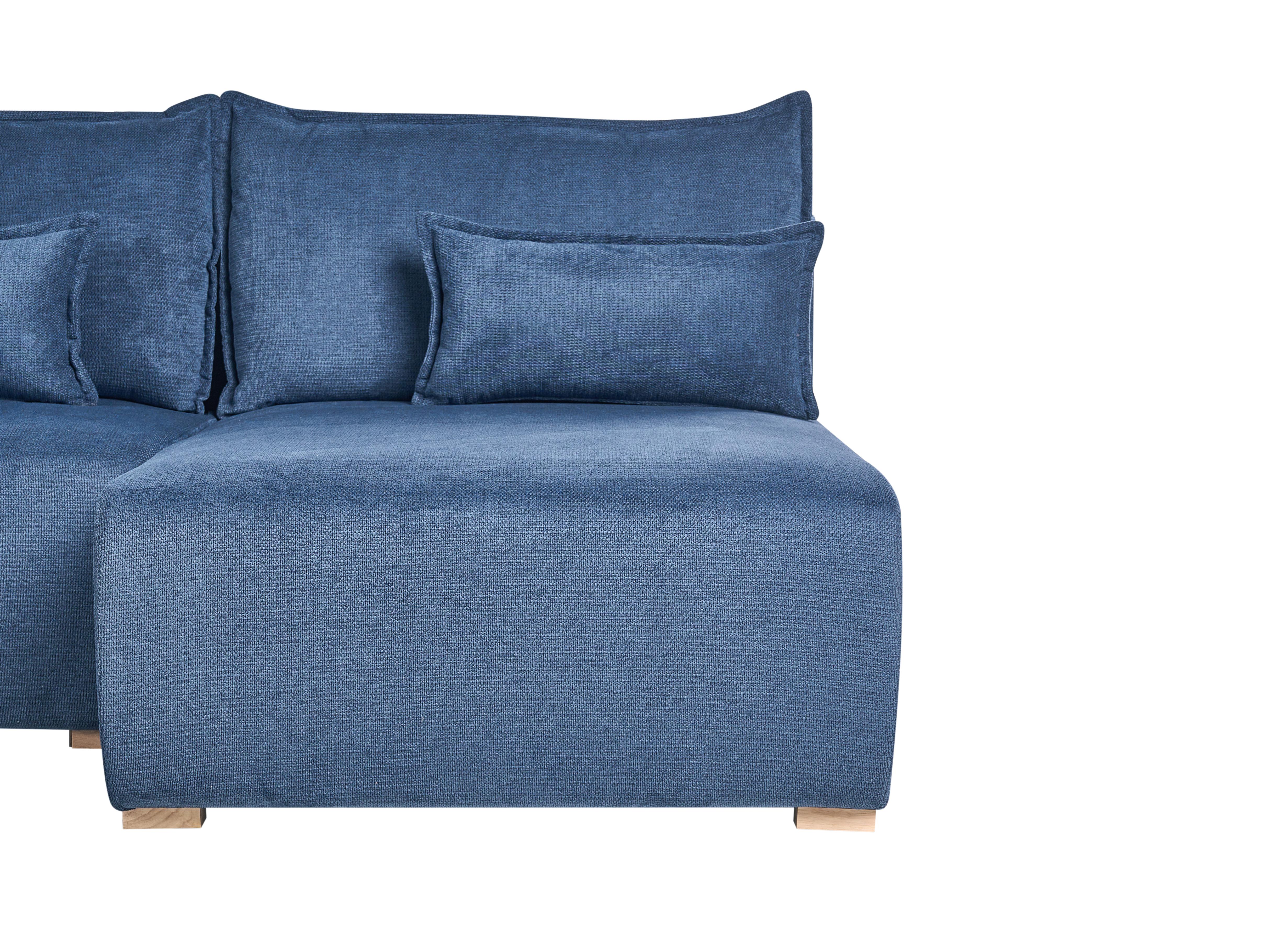 Modulaire hoekbank NERBO Stof Blauw linkszijdig