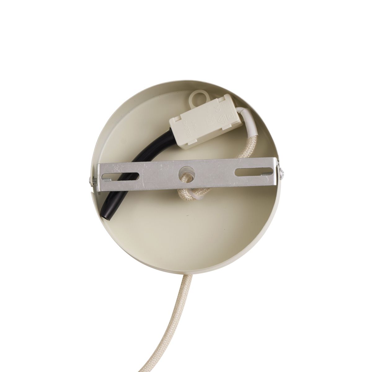 Retro hanglamp beige met mat glas - Fedde
