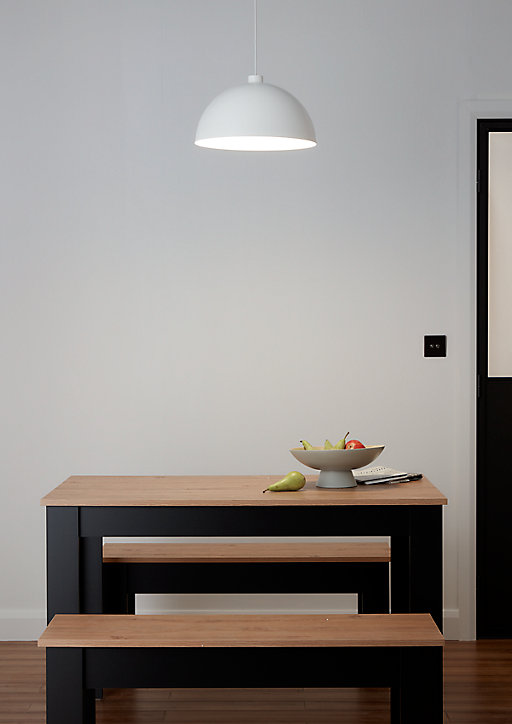 Suspension Songor GoodHome blanc 38cm IP20 E27