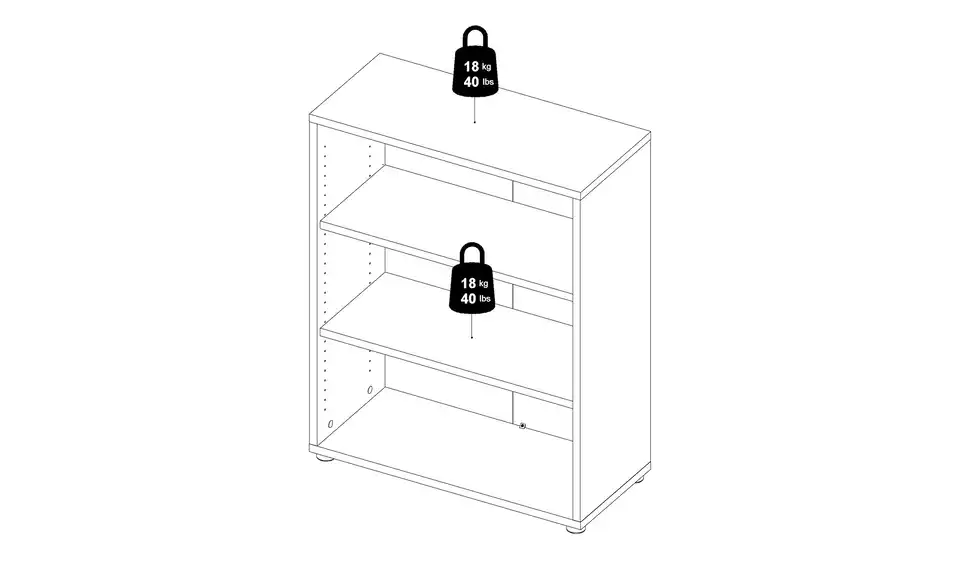 Regal Saale 89,2 cm 113,4 cm Weiß