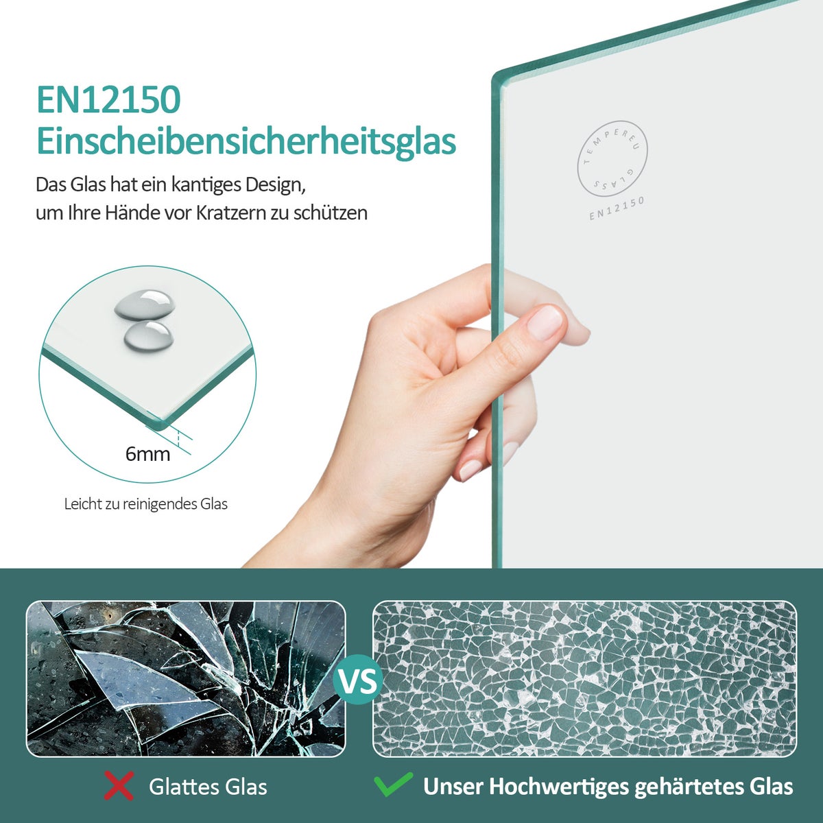 EMKE Hoekdouchecabine, Hoekinstap, Hoogte 185 cm, Douchescherm, BxD: 75x90 cm, Douchewand 6 mm ESG Nanoglas, Hef- en daalmechanisme, Vouwdeur, Chroom