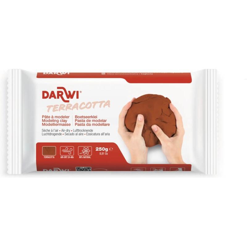 DARWI Pain de 250g de pâte à modeler auto-durcissante - Terracotta