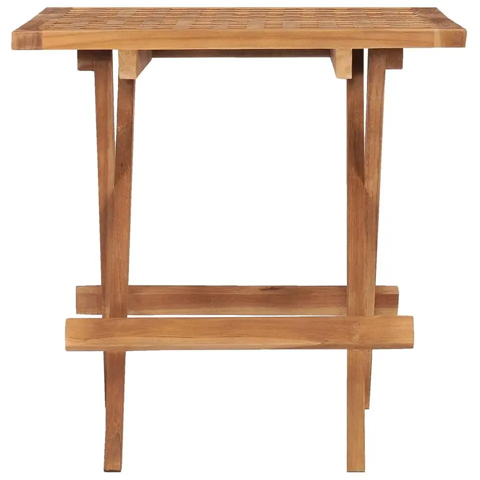vidaXL - Tuintafel inklapbaar - Bruin - Massief teakhout - 50x50x50 cm