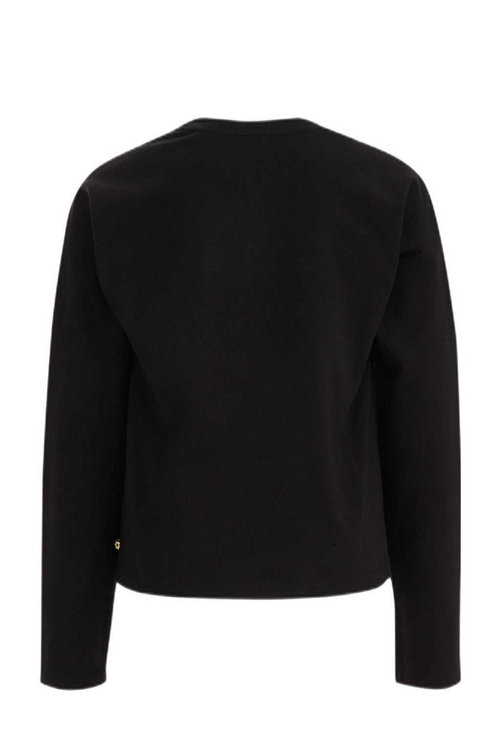 WE Fashion longsleeve met printopdruk zwart