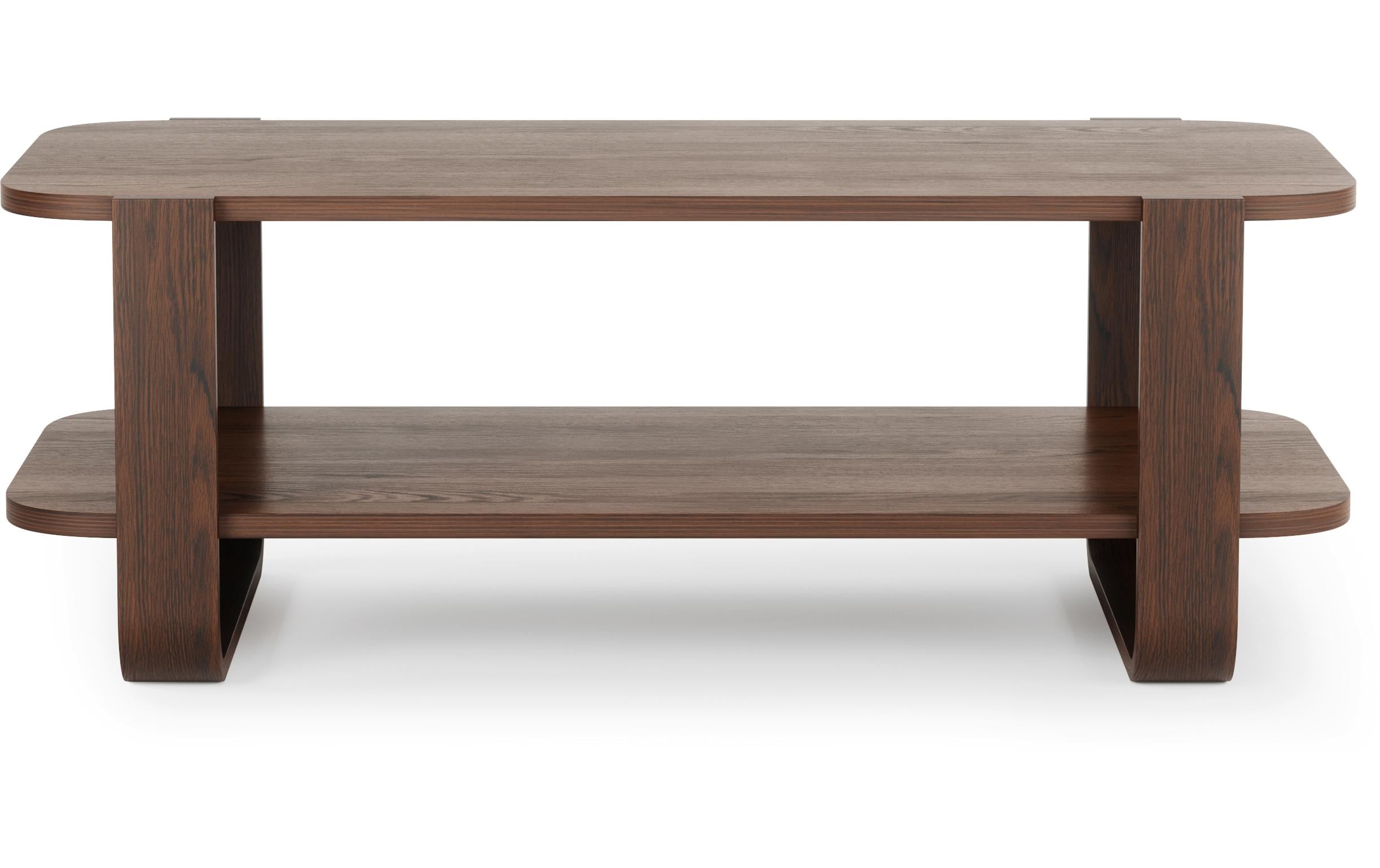 Couchtisch Bellwood 109 x 55 cm, Dunkelbraun<br>Sofatisch mit zwei Ablagen
