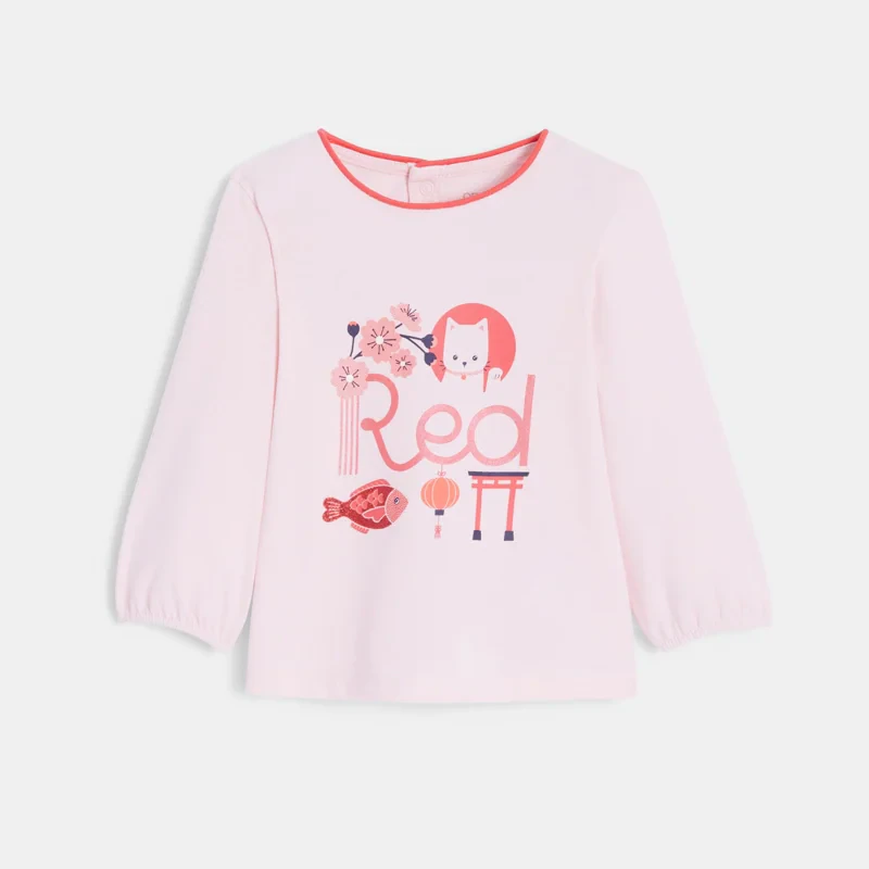 T-shirt rouge bébé fille Rouge