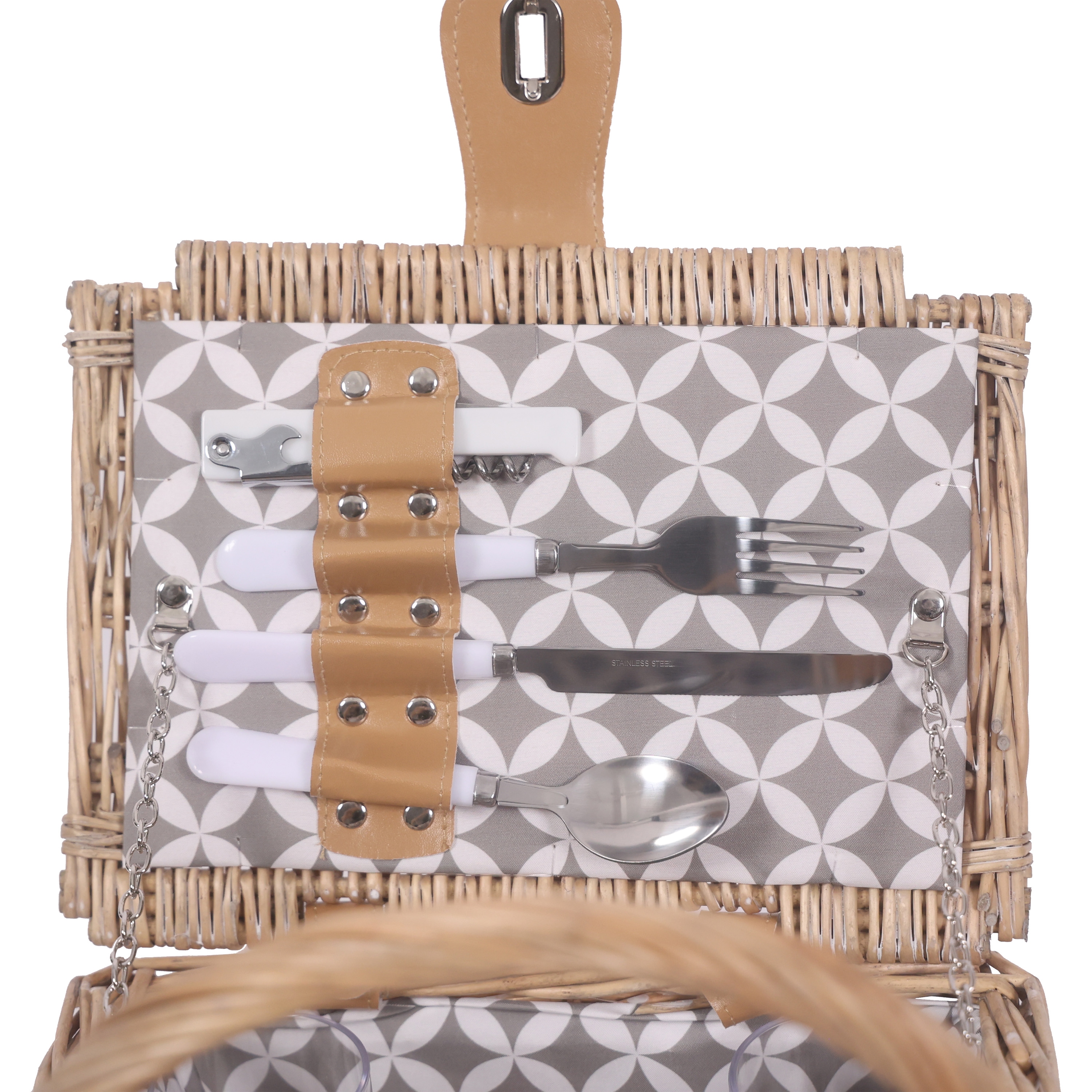Picknickkorb Set für 4 Personen 36 x 28 x 28 cm