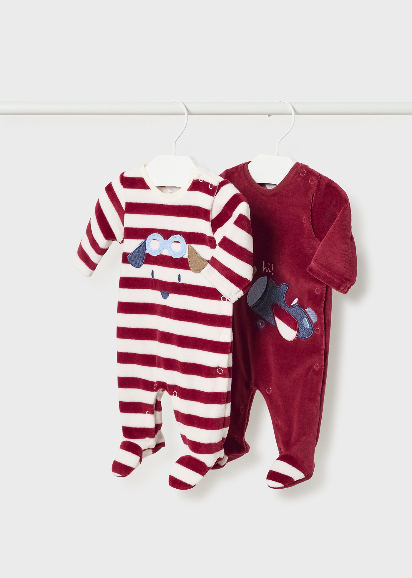 Conjunto de 2 pijamas de lã polar Better Cotton para recém-nascidos