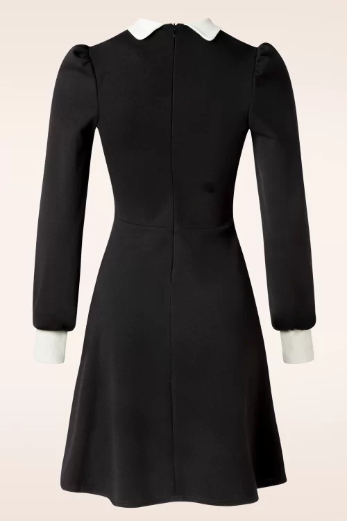 Vintage Chic for Topvintage Ellis swing jurk in zwart en wit