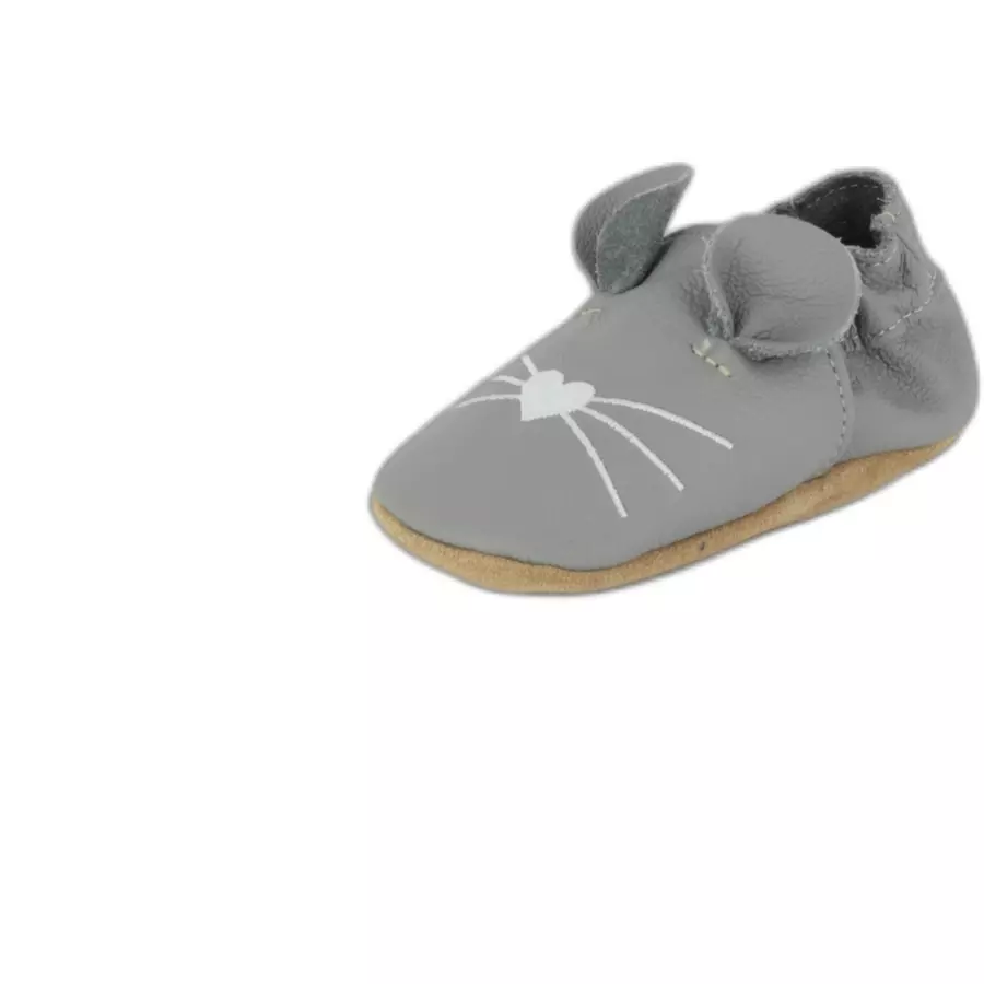 Beck Krabbelschuh Mäuschen grau