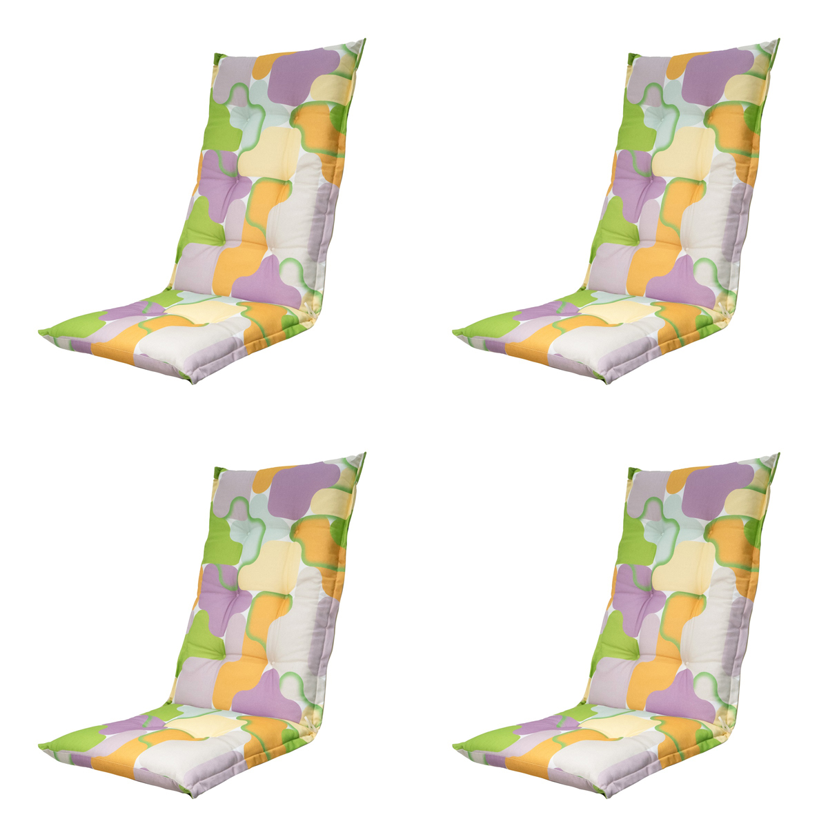 Madison Grafi lila Tuinstoelkussen - Set van 4