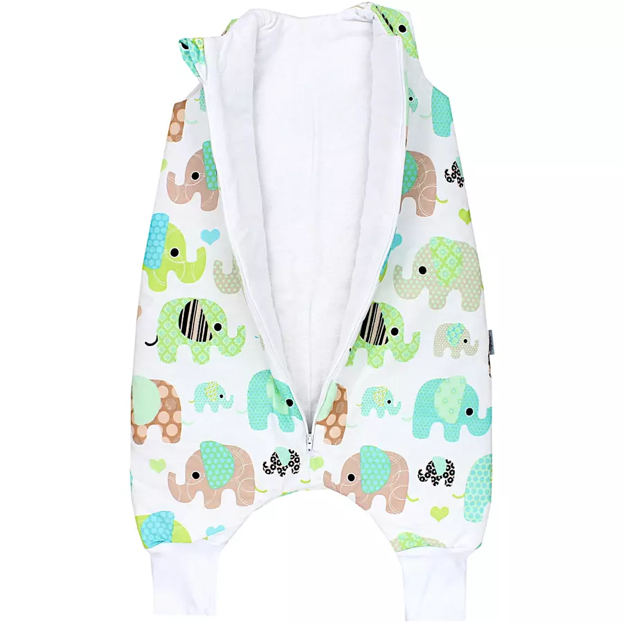 TupTam Baby Winter Schlafsack mit Beinen grün Modell 1