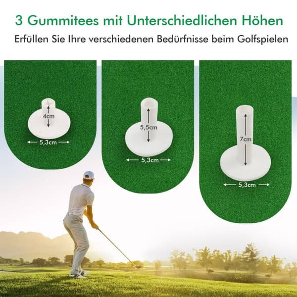 Golftreffmatte Standard golftreningsmatte med ekte følelse 1,5 x 1m Grønn