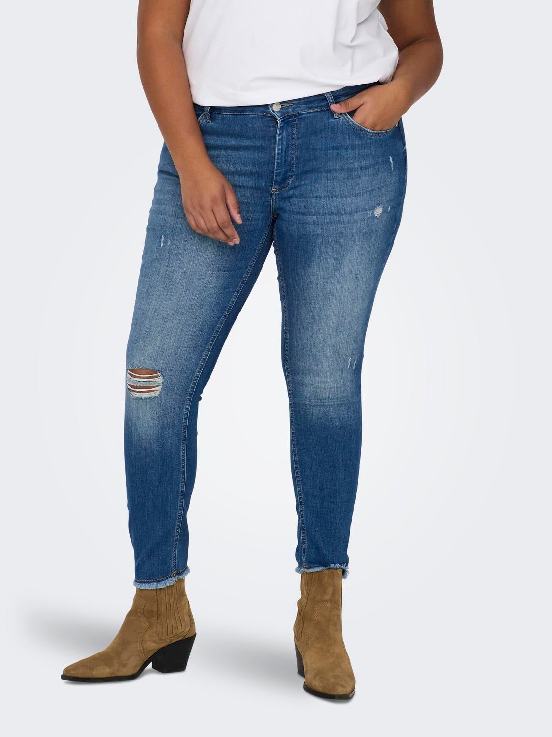 CARWILLY Skinny Fit Jeans Medium Blue Denim