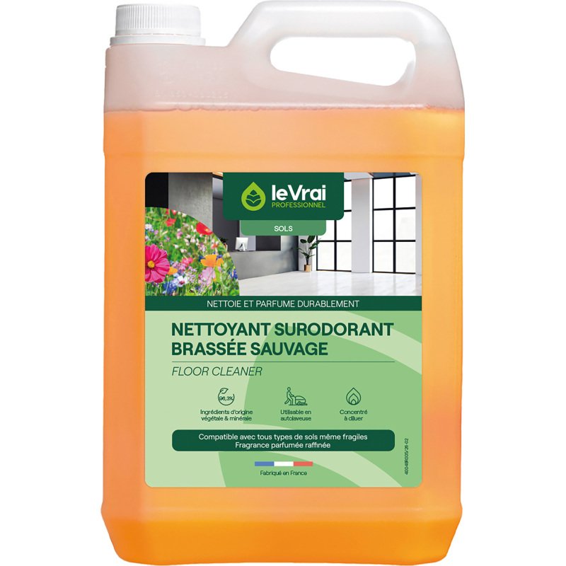 Nettoyant surodorant Brassée sauvage Le Vrai professionnel - Bidon de 5 L