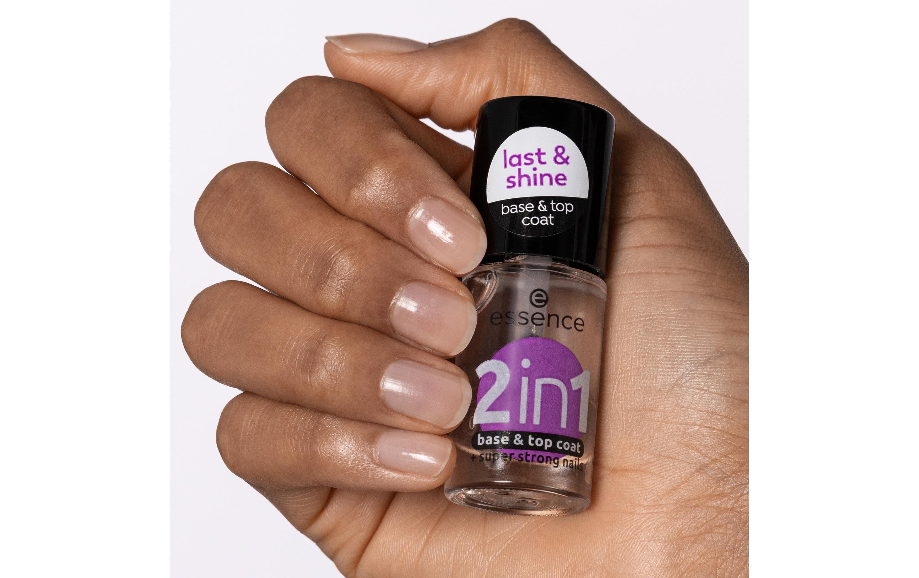 Basecoat 2 in 1 Base and Top Coat Transparent2in1 Base and Top Coat mit transparentem, glänzendem Finish