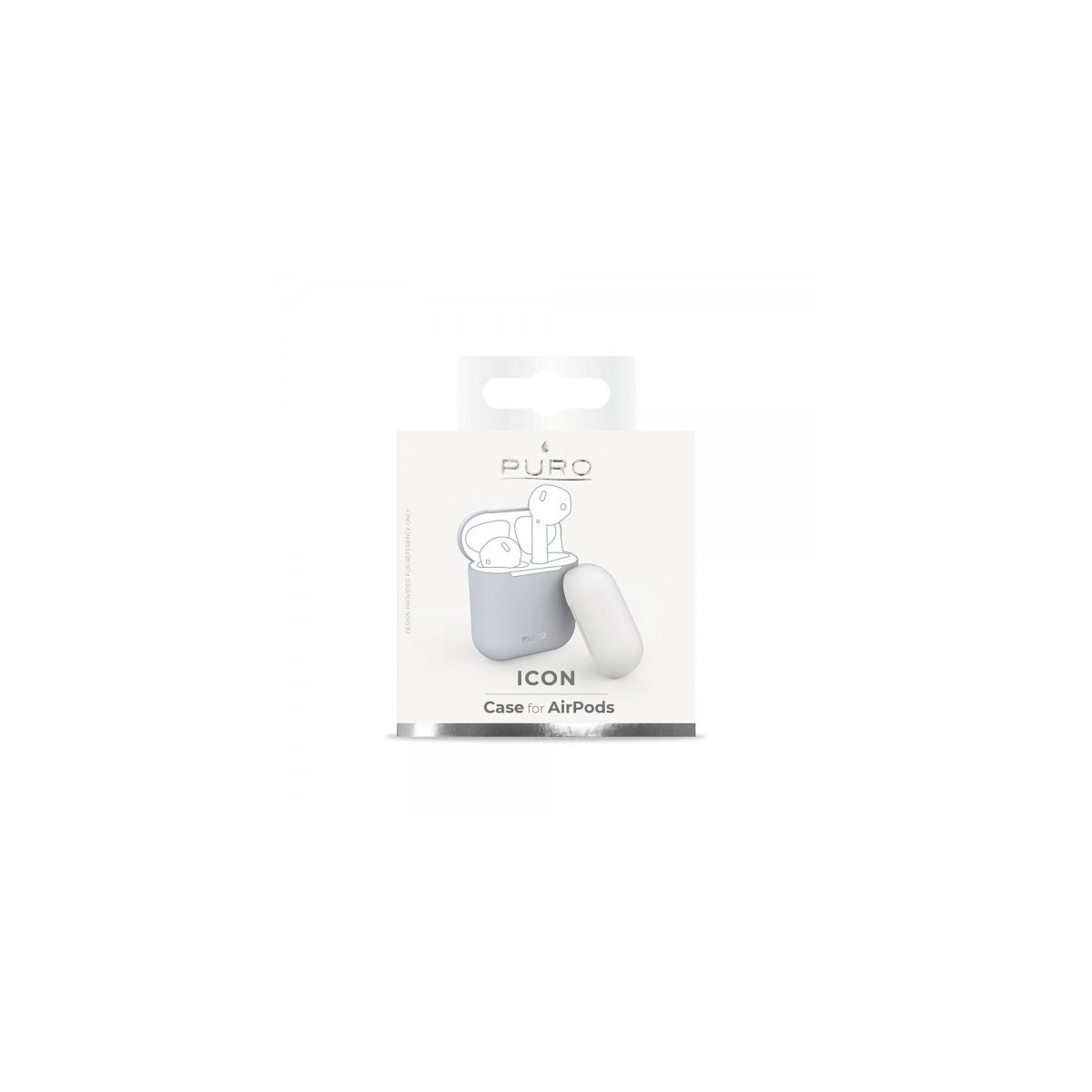 Puro AirPods 1/2 Deksel Icon Lyseblå