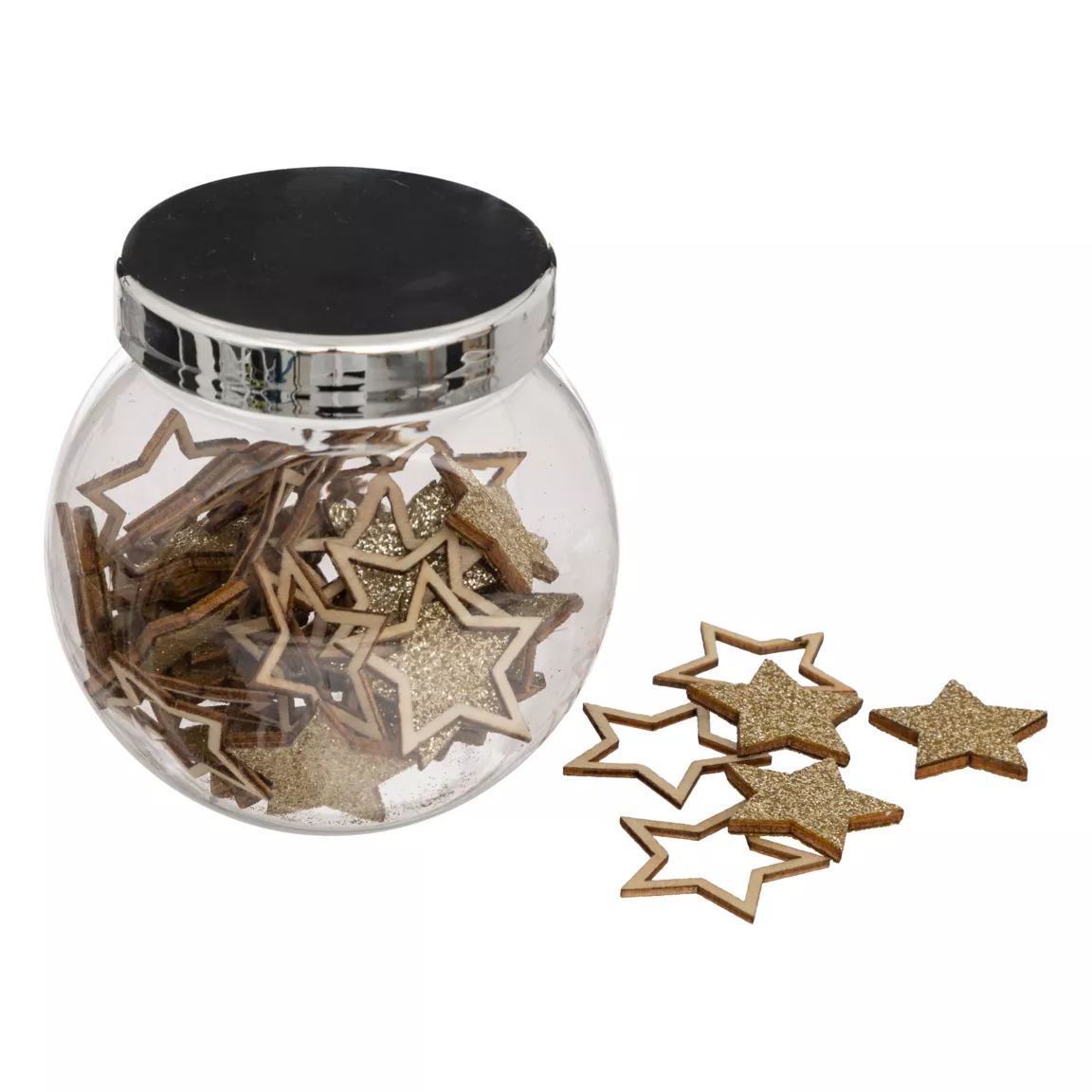 Décorations à parsemer (20 gr) Petites étoiles en bois