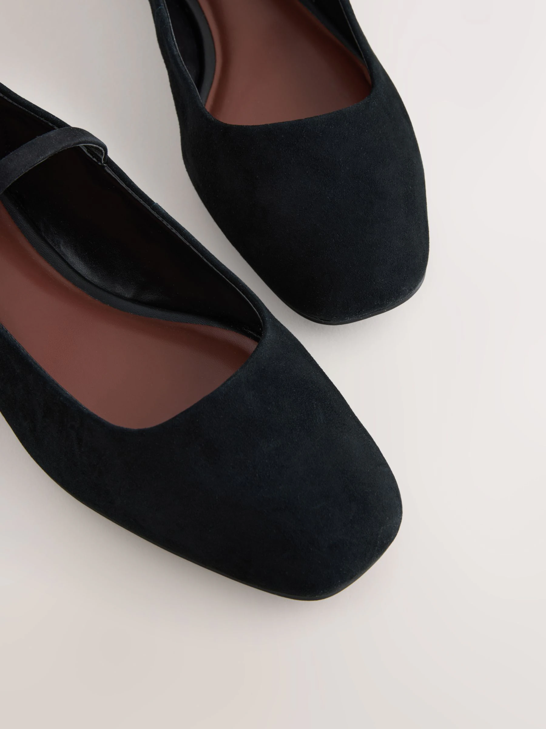 Zwart suède - Forever Comfort® Leather Square Toe Mary Jane Shoes