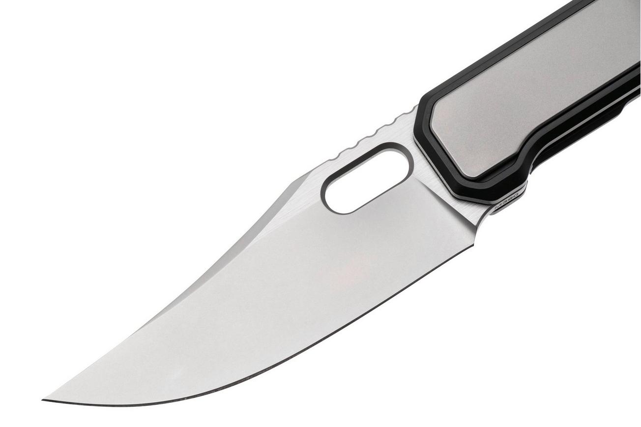 NOC Knives MT-30 MT-3008 Bead Blasted M390, Grey Titanium Inlays, zakmes
