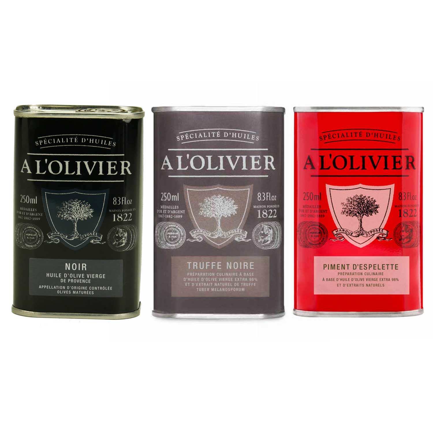 Assortiment de 3 huiles parfumées A l’Olivier