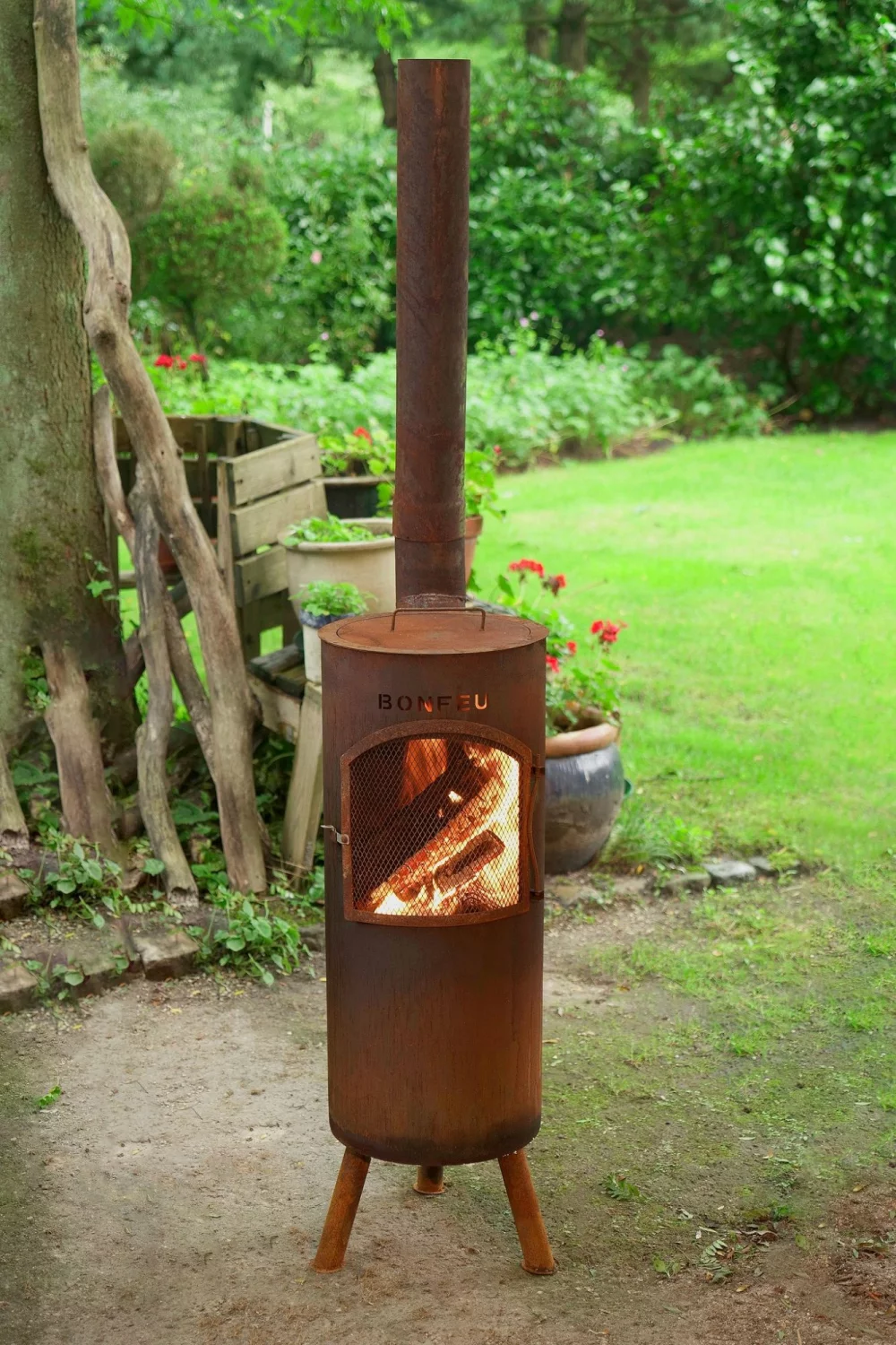 BonFeu 3002R Tuinhaard BonGiano LP - Roest - 164cm - 30cm