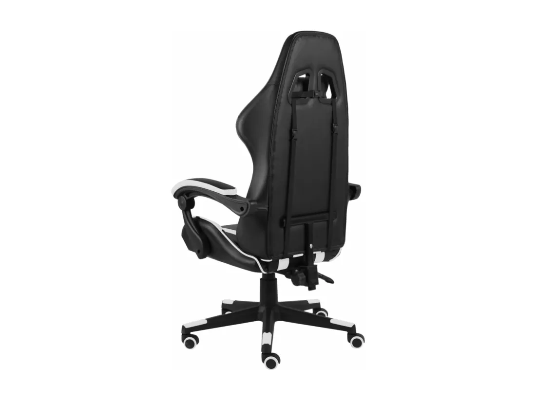 Fauteuil de jeux vidéo Noir et blanc Similicuir