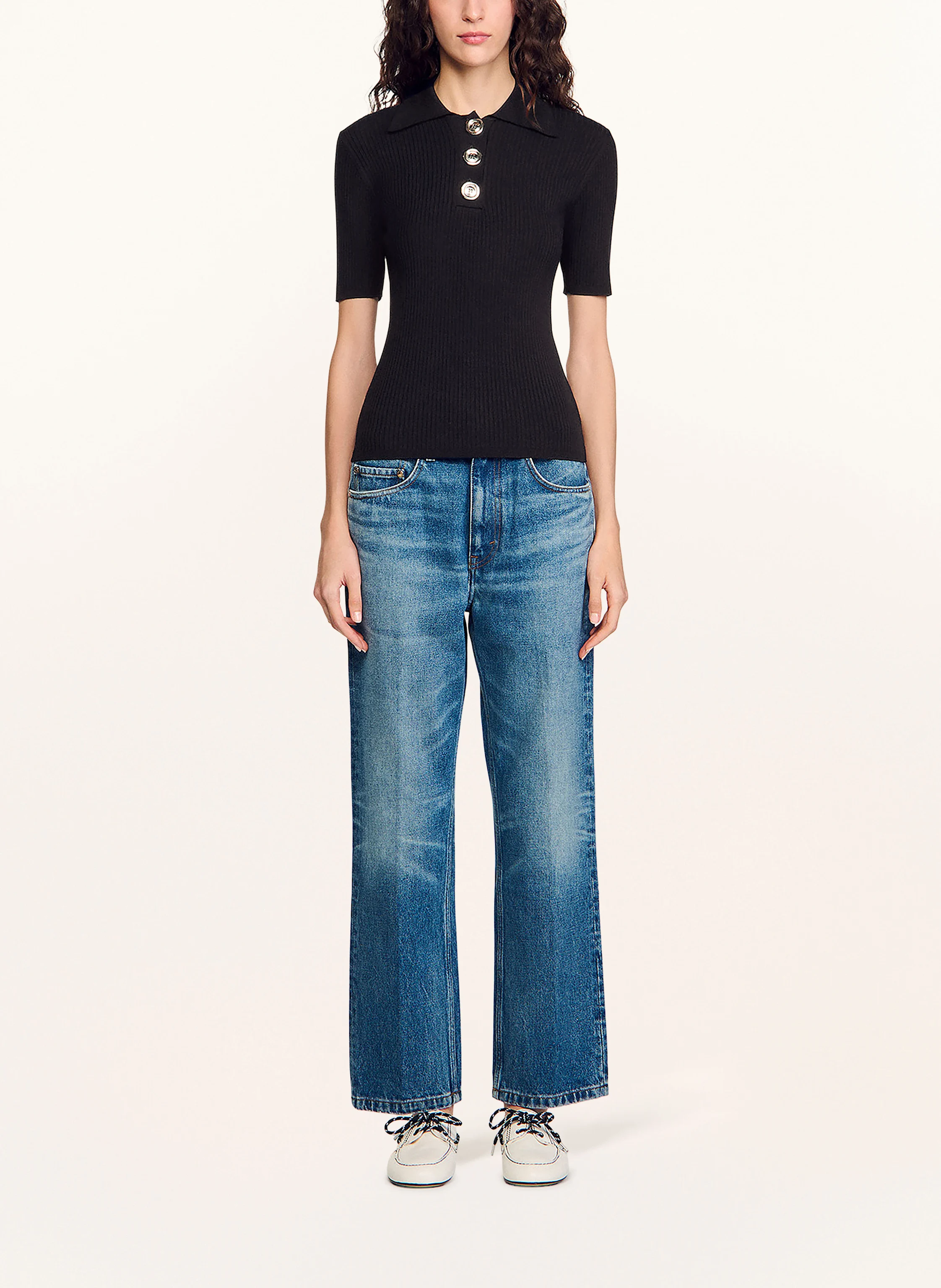 SANDRO Strickshirt