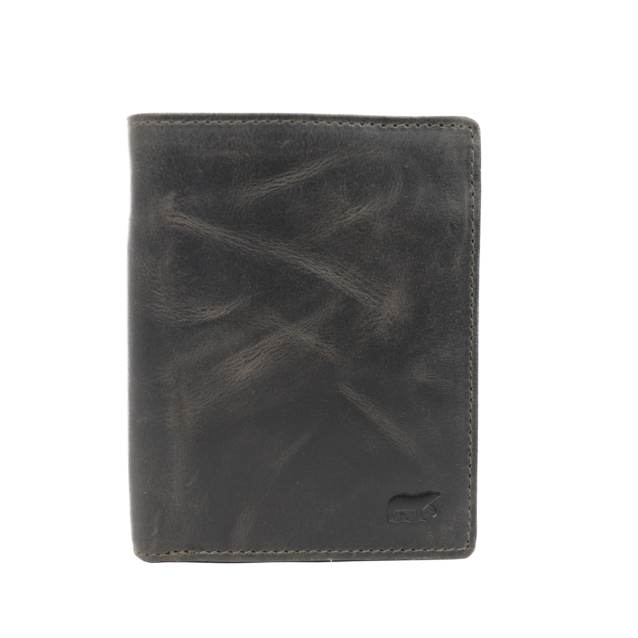Hoge billfold 'Klaas' vintage grijs Vintage grijs