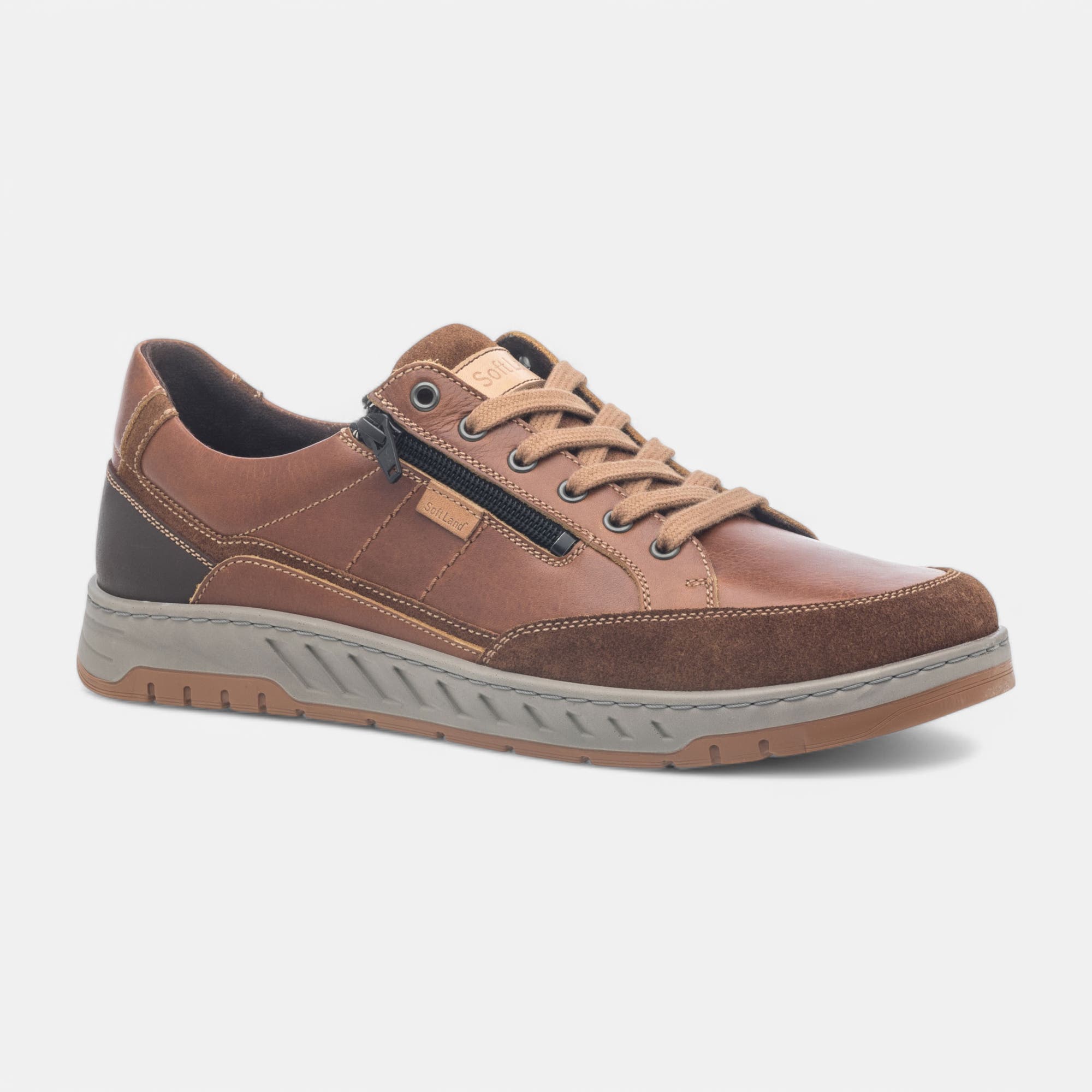 Derbies pieds sensibles Homme en cuir cognac