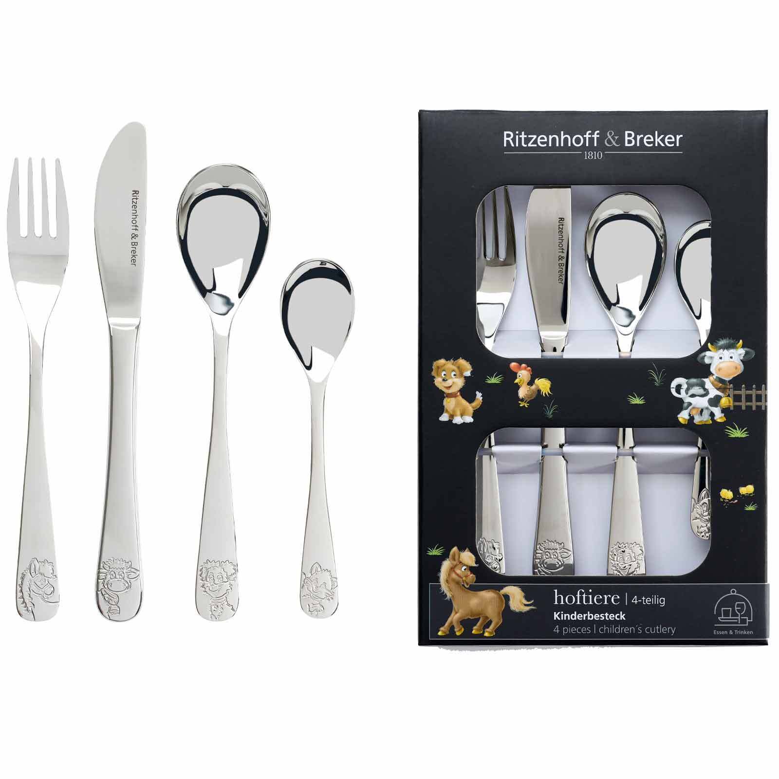 Ritzenhoff & Breker Kinderbesteck Hoftiere 4er Set