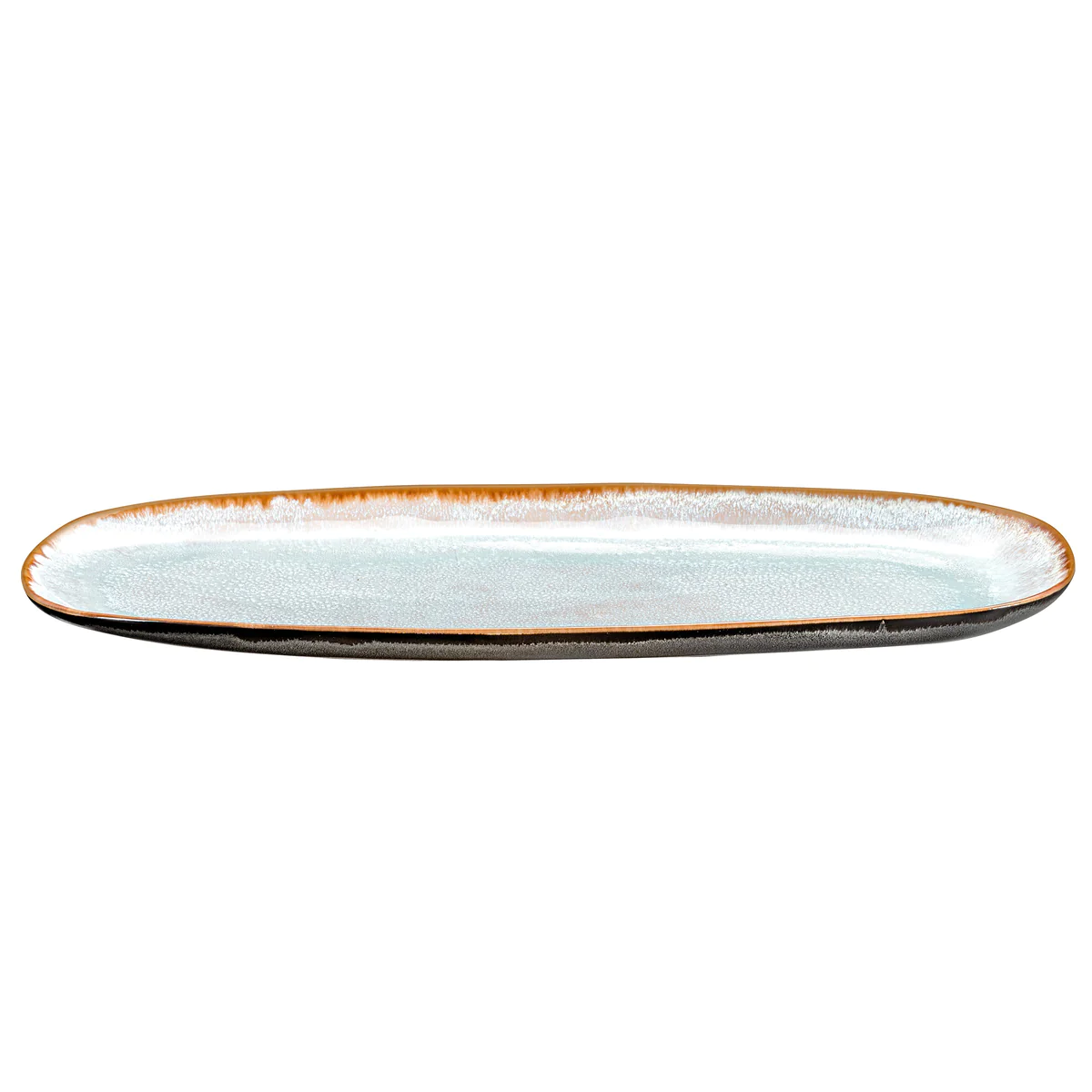 Shadow Aqua - Plat ovale grand modèle 35.5 x 14 cm (x2) Médard de Nobl