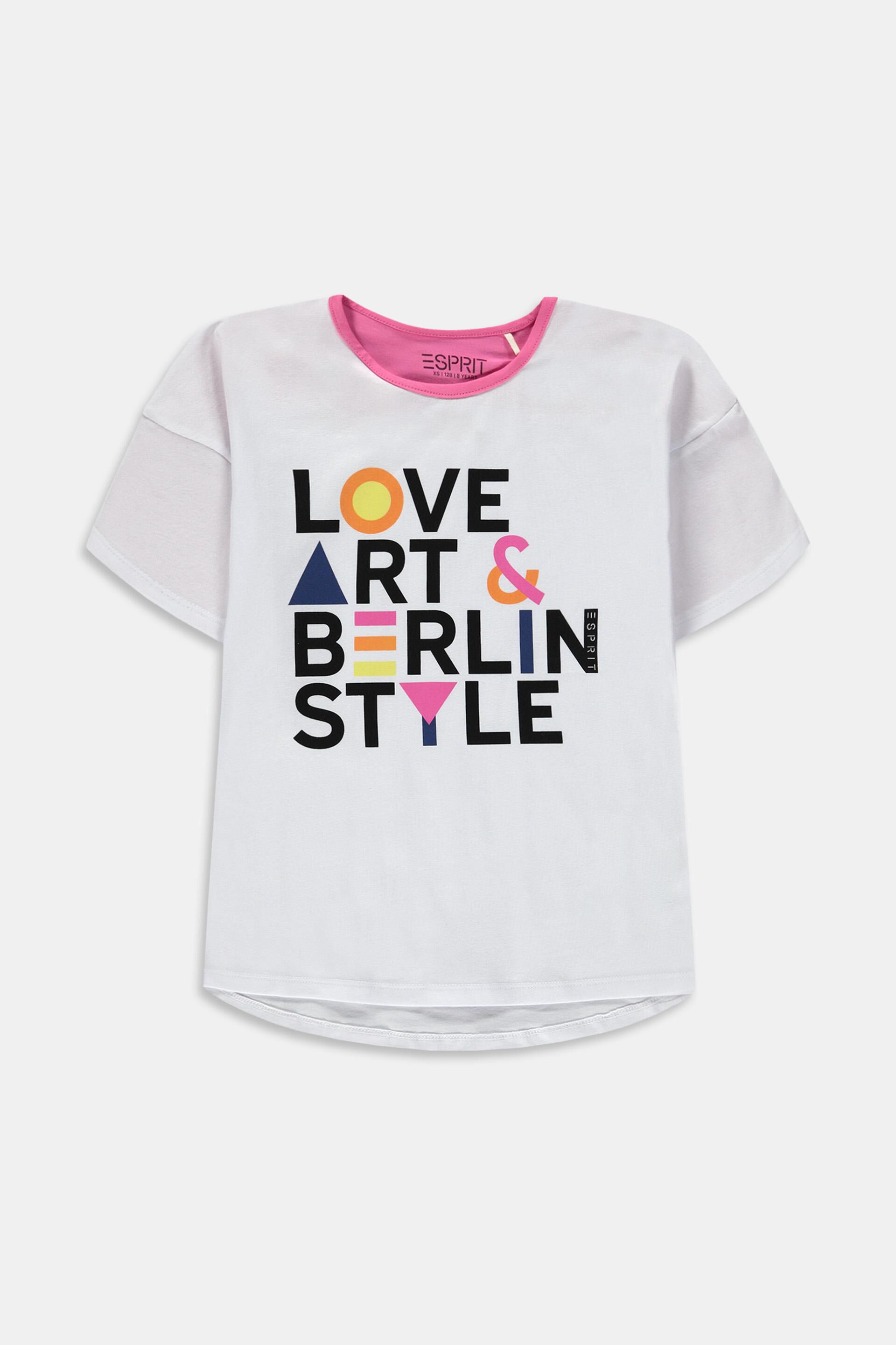 T-shirt en coton à imprimé sur la poitrine
