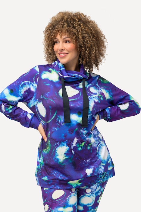 Fleece-Sweater, Stehkragen, Langarm, recycelt