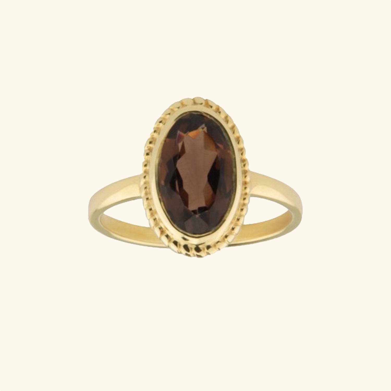 Vintage Luna Smoky Quartz ring