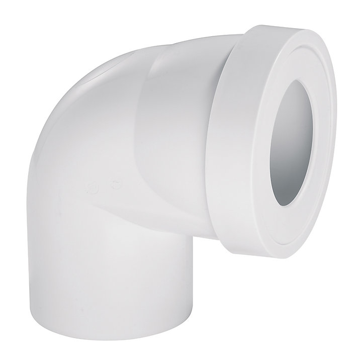 Pipe WC courte coudée mâle 90° Wirquin