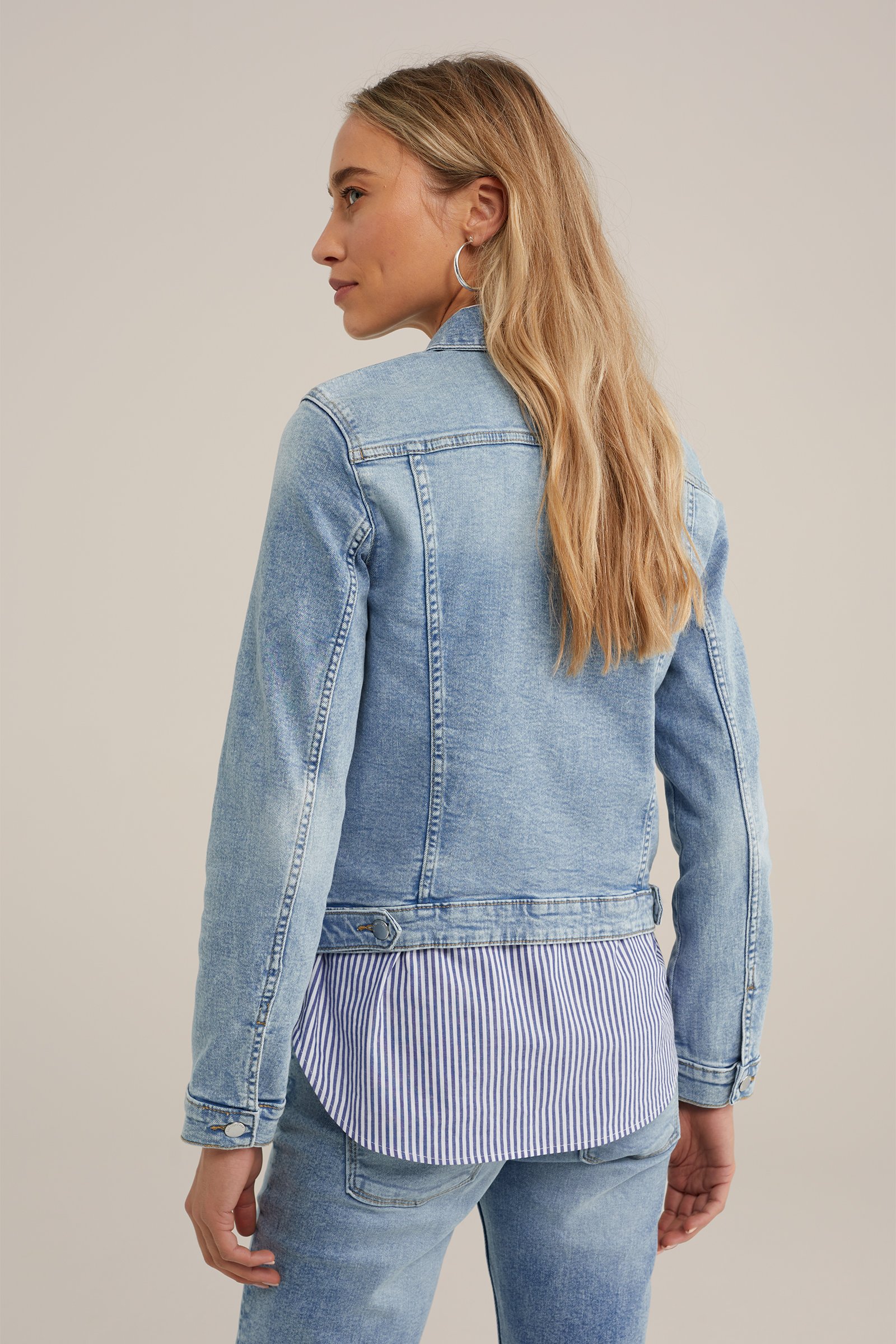 denim jack met comfortstretch Blue Ridge Lichtblauw