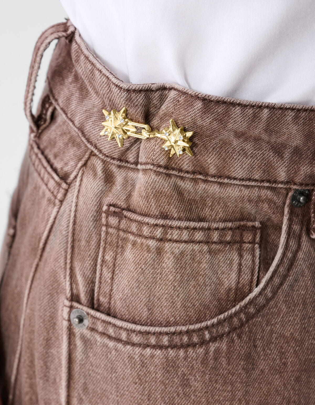 Star Jeans Pin Goud