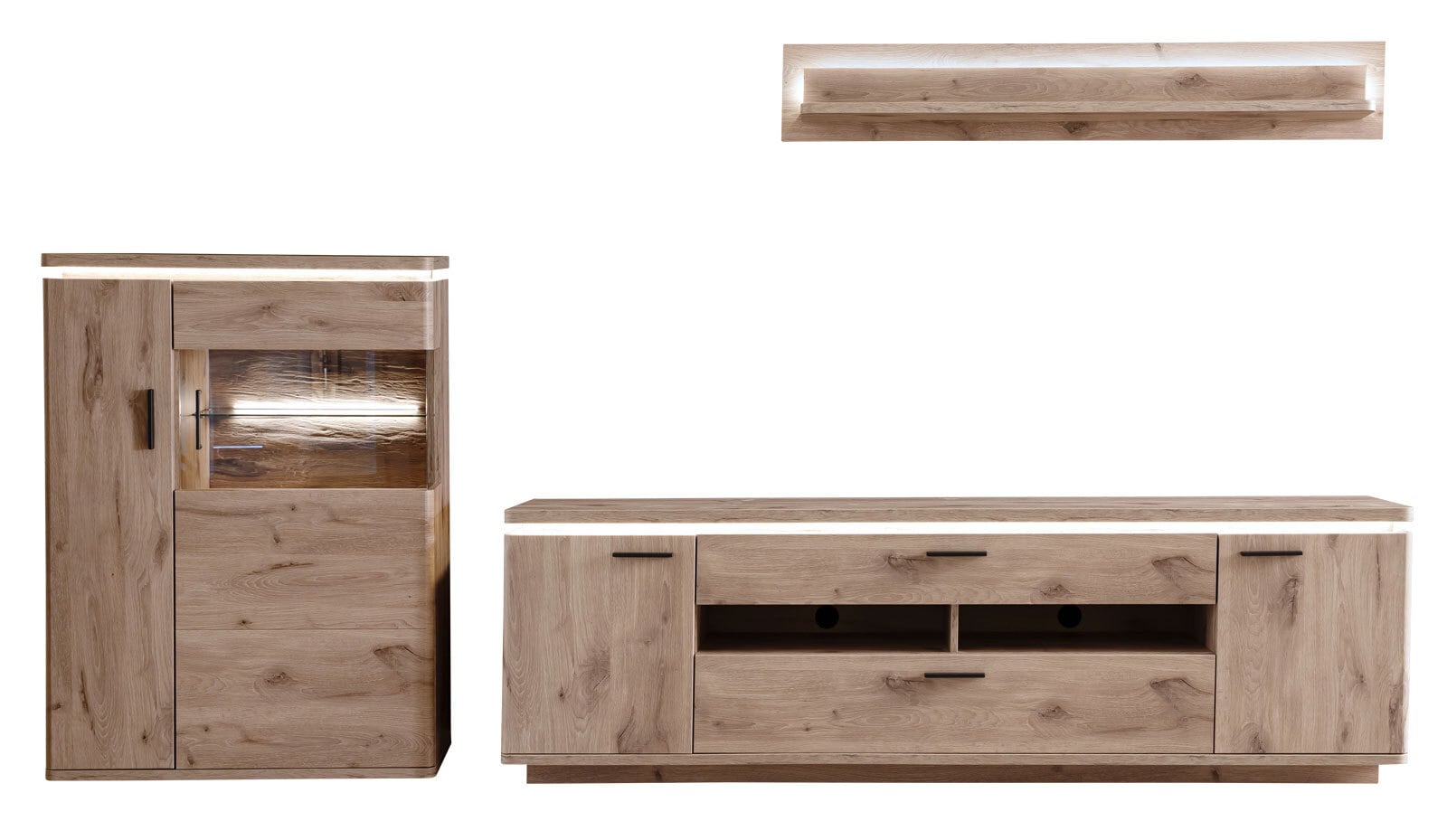 CASAVANTI Wohnwand MODENA I 3-teilig braun